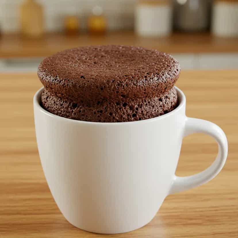 Foto deliciosa de Bolo de caneca sem ovo e sem óleo pronta para servir - Bolos & Cupcakes