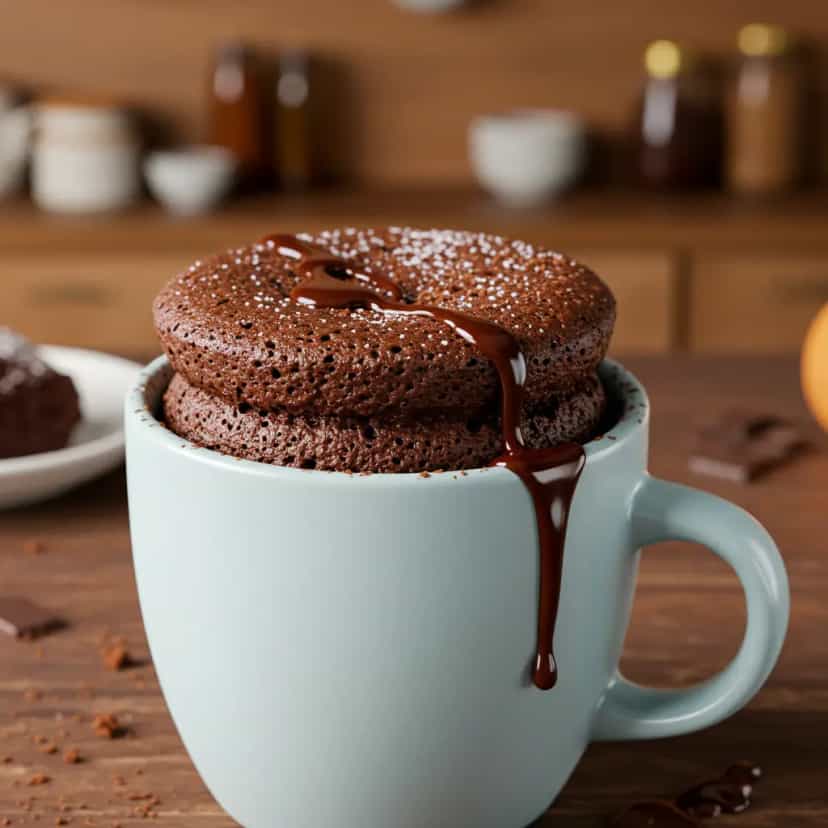 Foto deliciosa de Bolo de caneca sem ovo pronta para servir - Bolos & Cupcakes