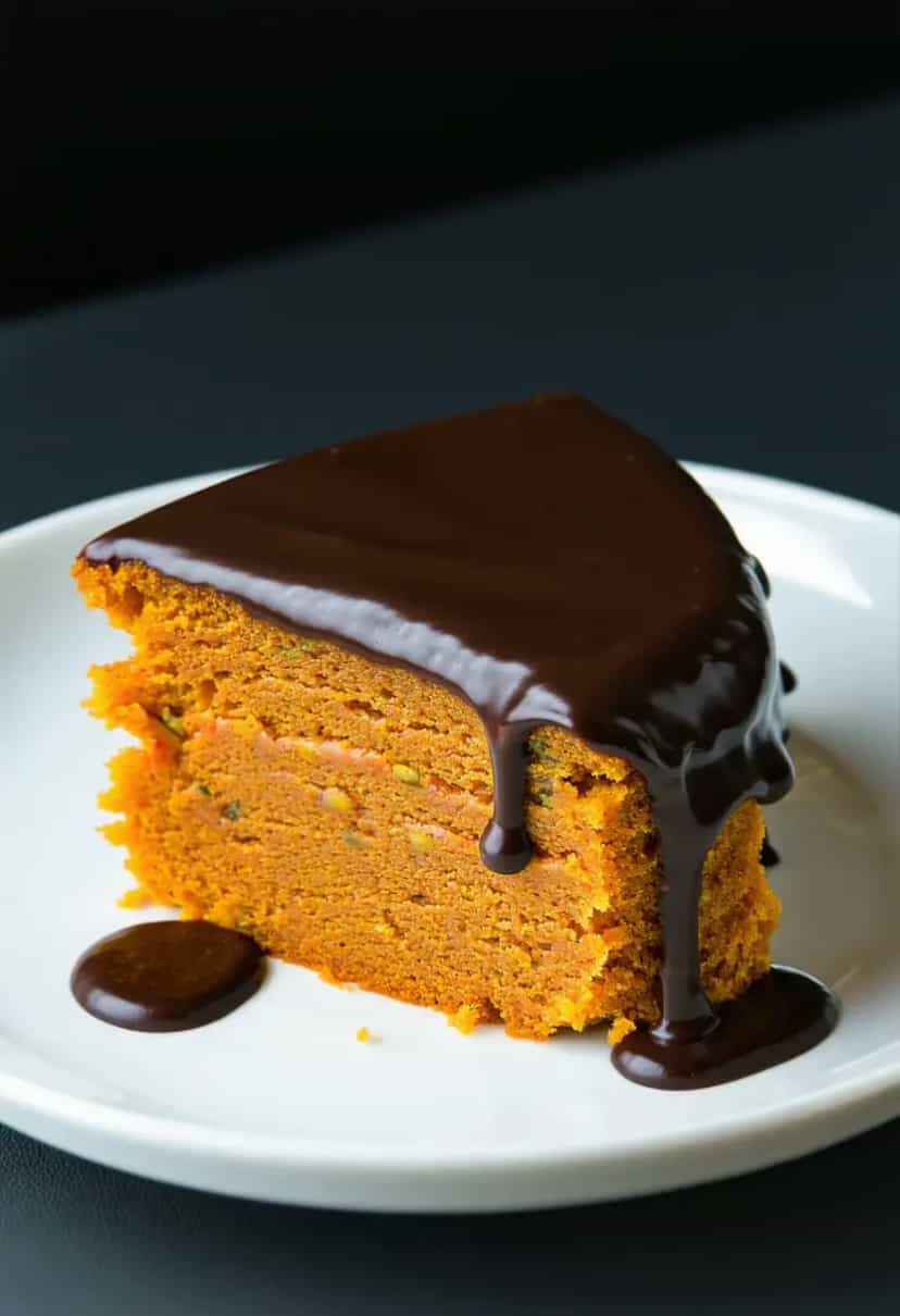 Foto deliciosa de Bolo de Cenoura com Chocolate pronta para servir - Bolos & Cupcakes