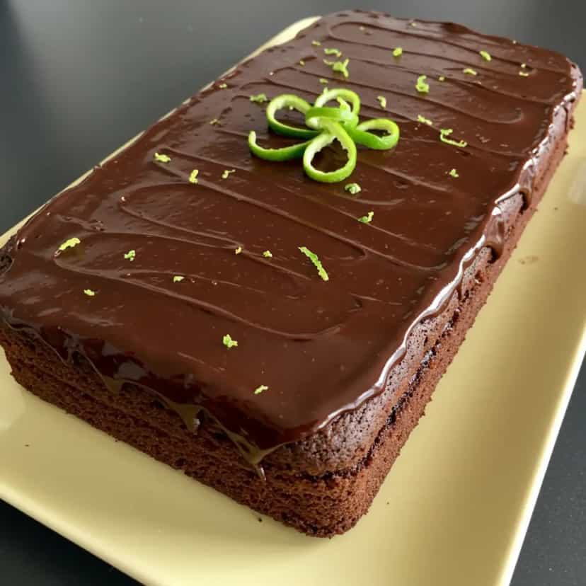 Foto deliciosa de Bolo de Chocolate com Recheio de Limão pronta para servir - Bolos & Cupcakes