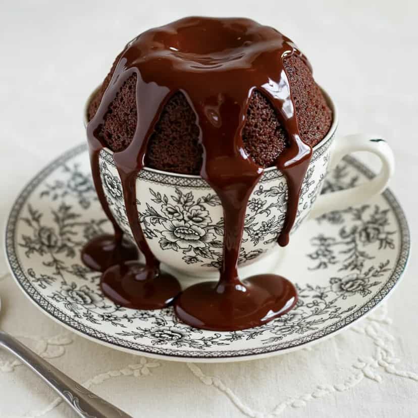 Foto deliciosa de Bolo de Chocolate em Xícara pronta para servir - Bolos & Cupcakes