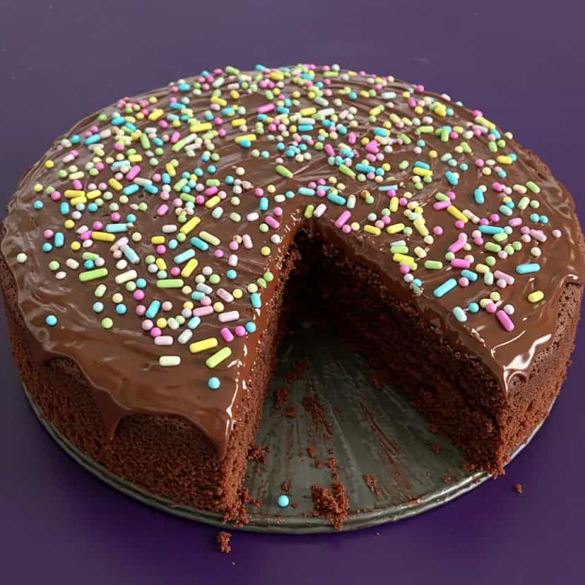 Foto deliciosa de Bolo de Chocolate Rápido (sem leite) pronta para servir - Bolos & Cupcakes