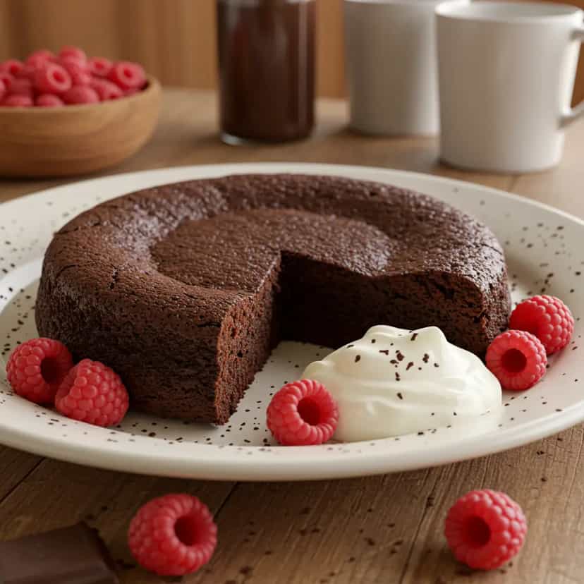 Foto deliciosa de Bolo de chocolate sem farinha pronta para servir - Bolos & Cupcakes