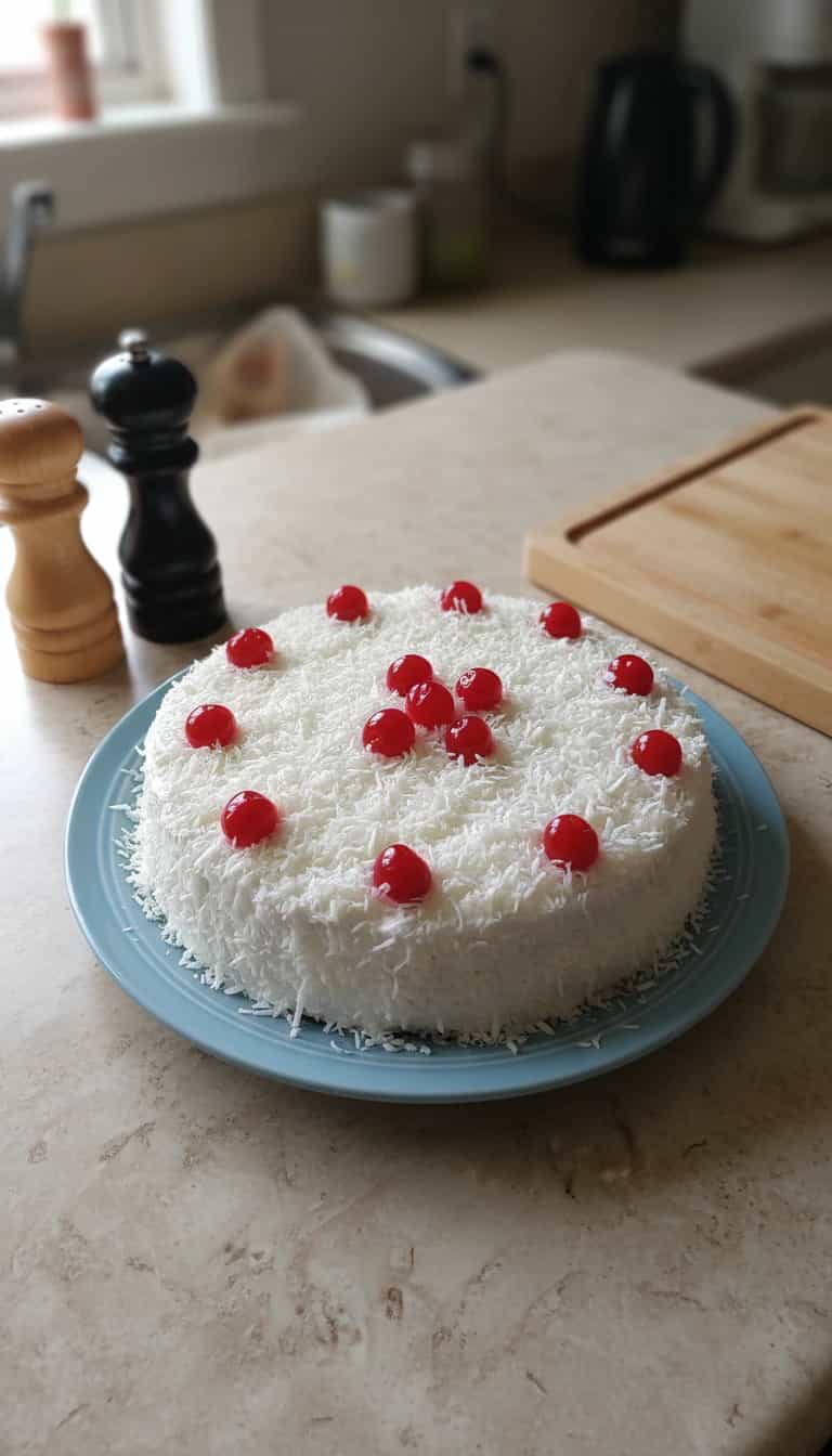 Foto deliciosa de Bolo de Coco Cremoso pronta para servir - Bolos & Cupcakes