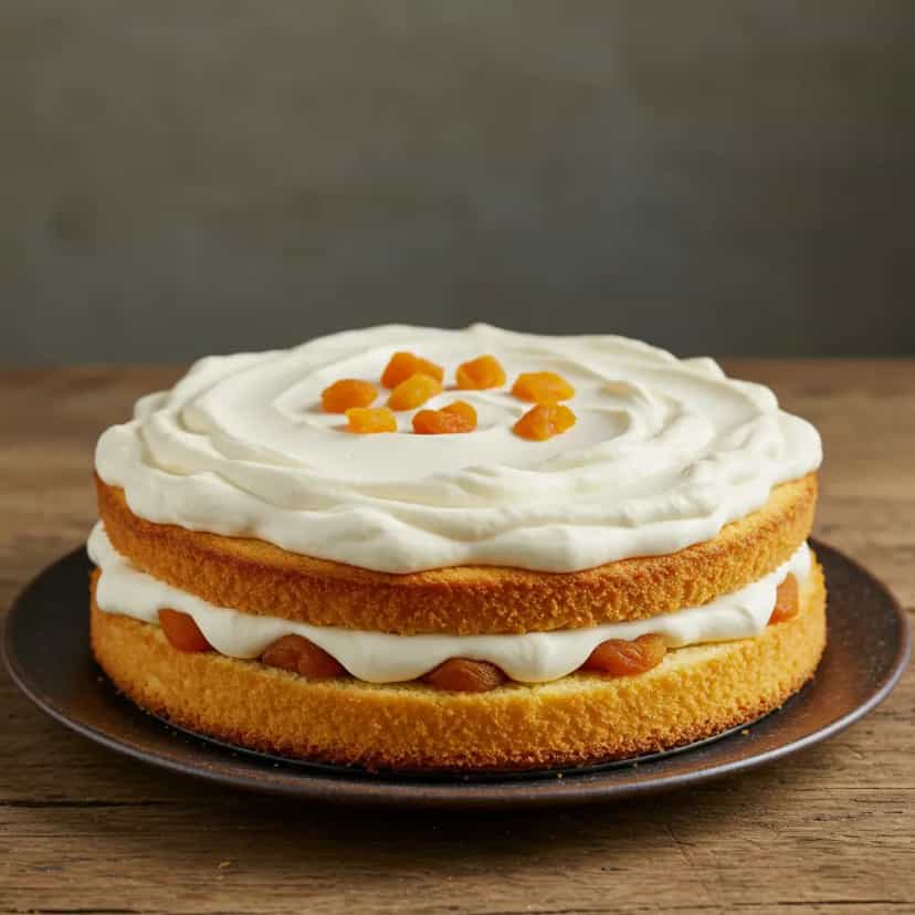 Foto deliciosa de Bolo de Damasco com Chantilly pronta para servir - Bolos & Cupcakes