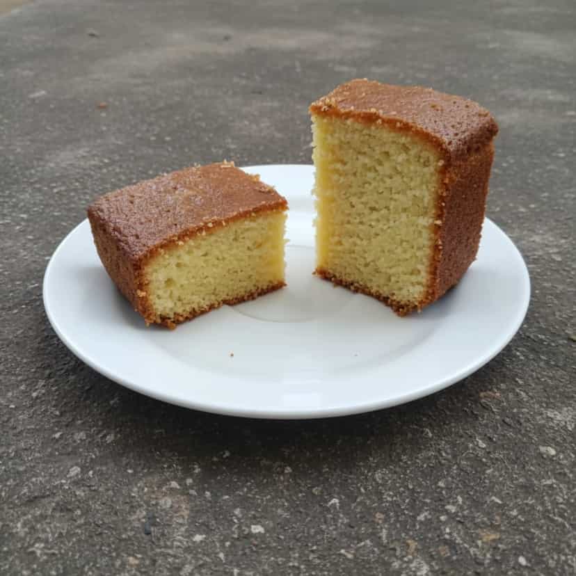 Foto deliciosa de Bolo de Fubá com Coco pronta para servir - Bolos & Cupcakes
