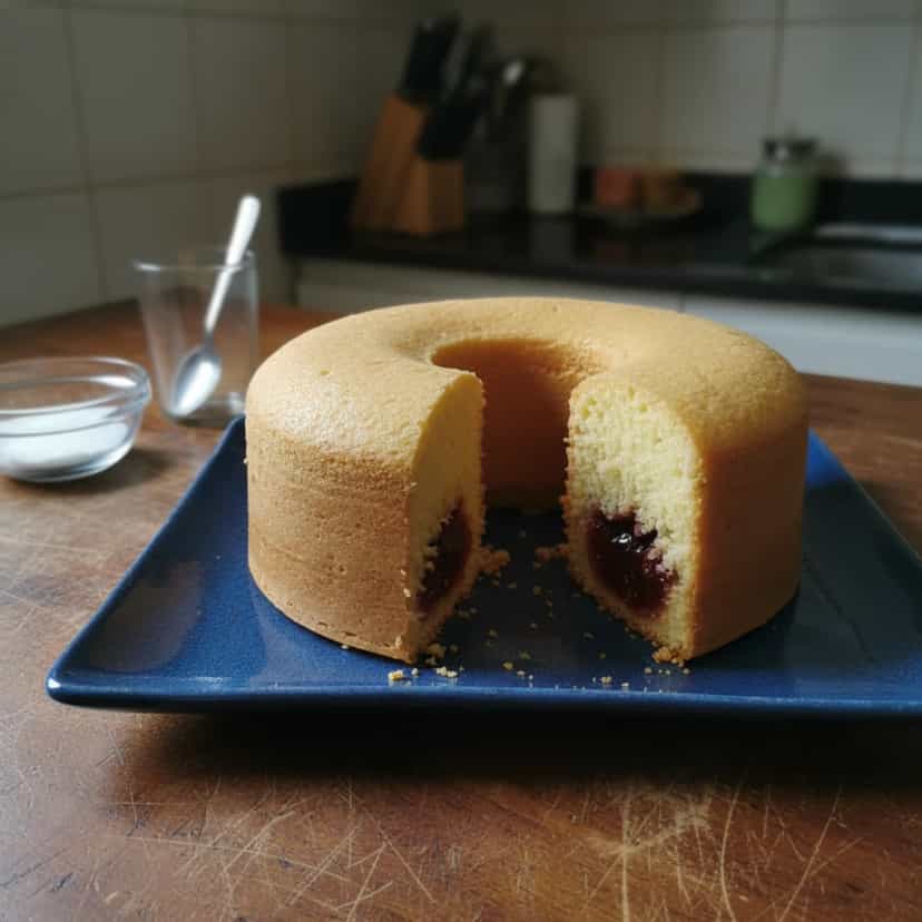 Foto deliciosa de Bolo de fubá com goiabada pronta para servir - Outras Receitas