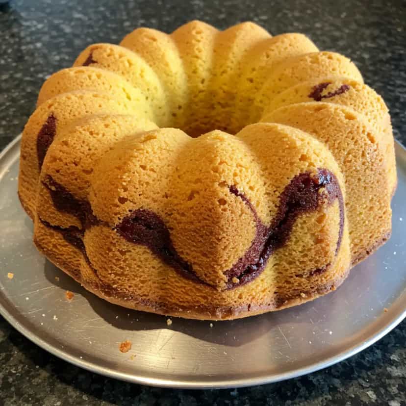 Foto deliciosa de Bolo de Fubá com Goiabada pronta para servir - Bolos & Cupcakes