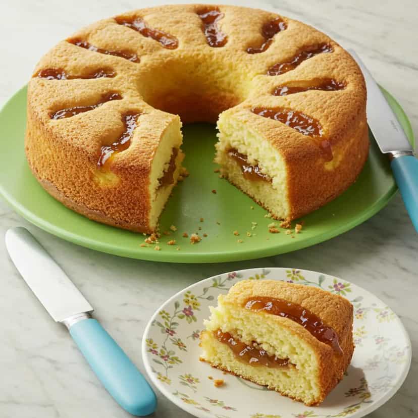 Foto deliciosa de Bolo de Fubá com Goiabada e Queijo pronta para servir - Bolos & Cupcakes