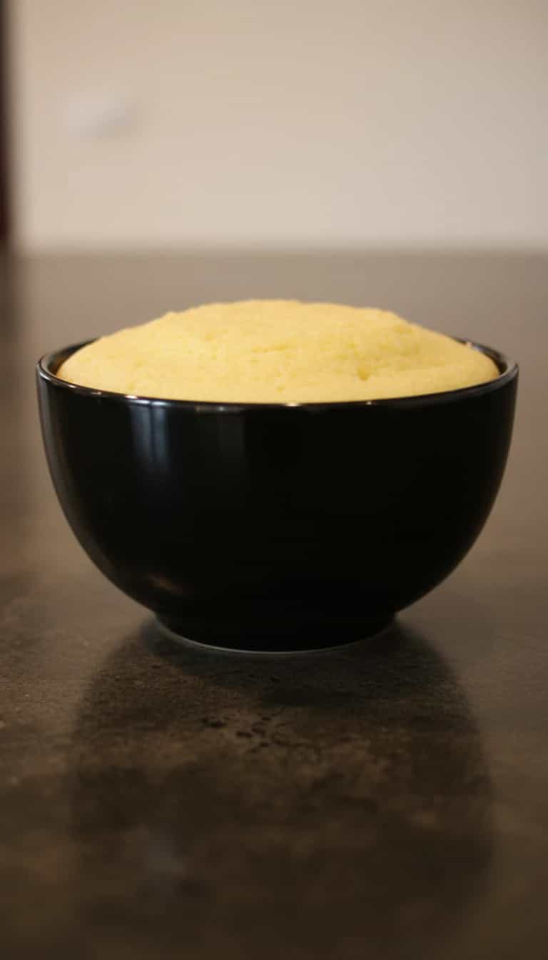 Foto deliciosa de Bolo de Fubá na Caneca pronta para servir - Bolos & Cupcakes
