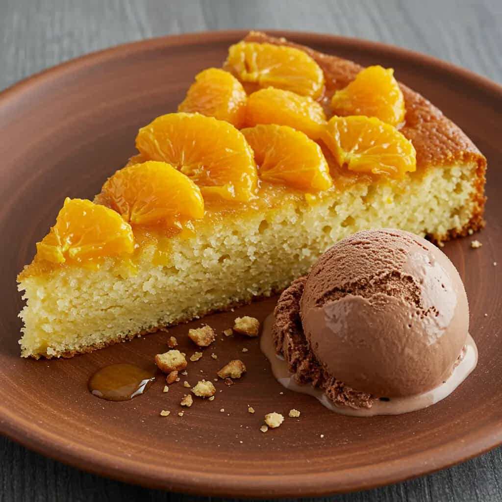 Bolo de Laranja com Calda de Cachaça