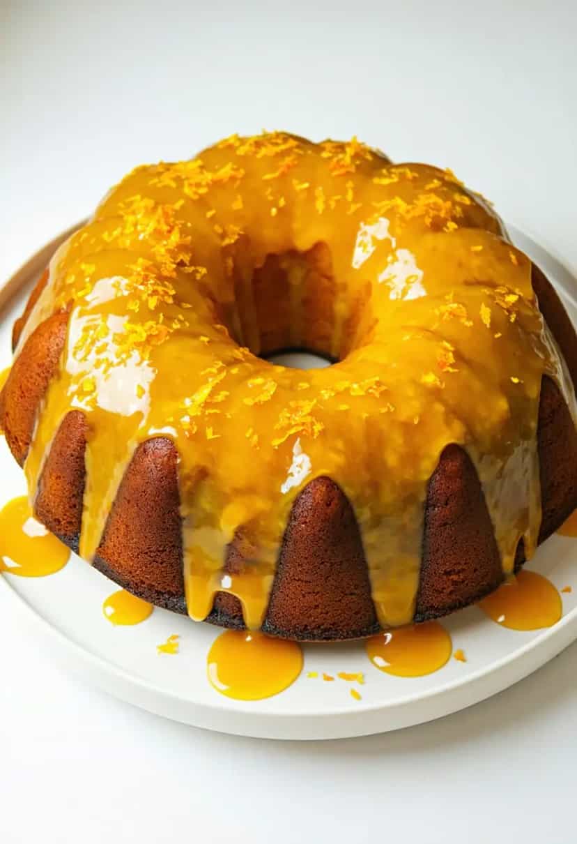 Foto deliciosa de Bolo de Laranja com Cobertura pronta para servir - Bolos & Cupcakes