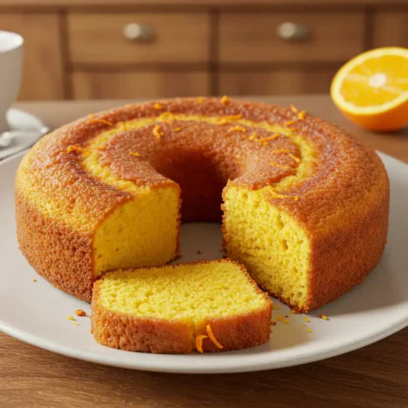Foto deliciosa de Bolo de Laranja Sem Açúcar pronta para servir - Outras Receitas