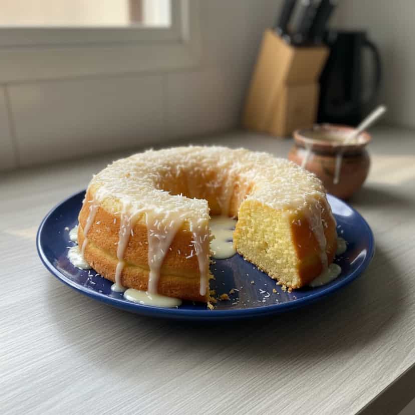 Foto deliciosa de Bolo de Leite Condensado e Coco pronta para servir - Bolos & Cupcakes