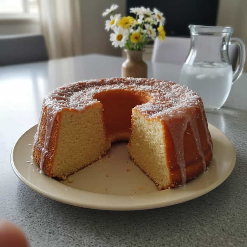 Foto deliciosa de Bolo de Leite de Coco pronta para servir - Bolos & Cupcakes