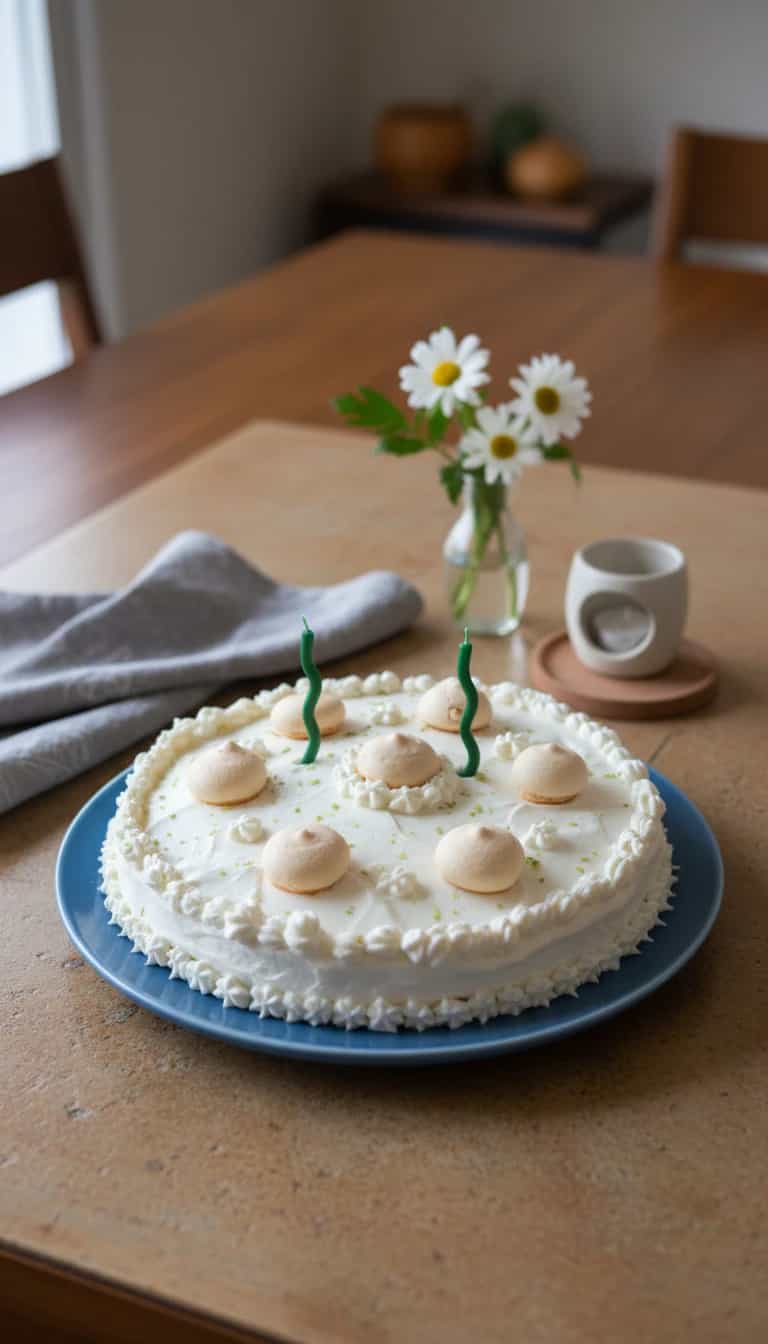 Foto deliciosa de Bolo de Limão com Merengue de Suspiro pronta para servir - Bolos & Cupcakes