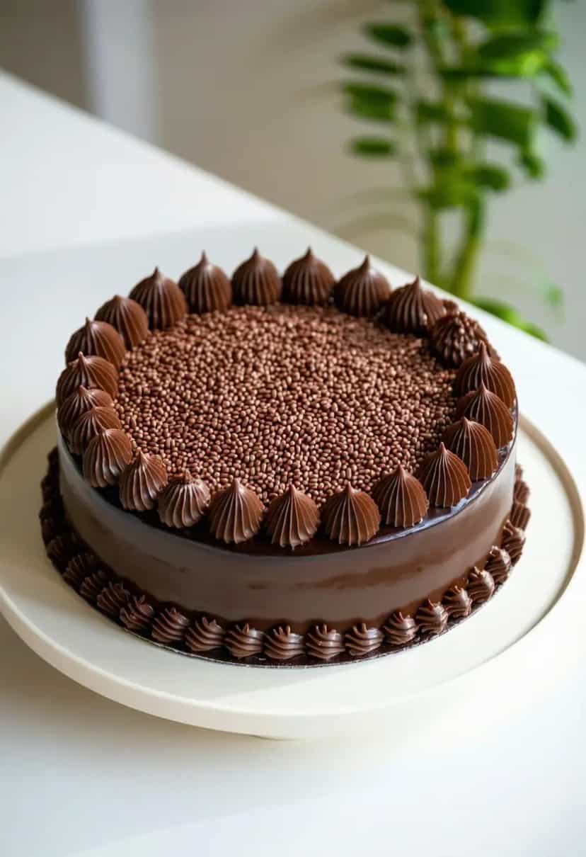 Foto deliciosa de Bolo de Massa Pronta de Chocolate pronta para servir - Bolos & Cupcakes