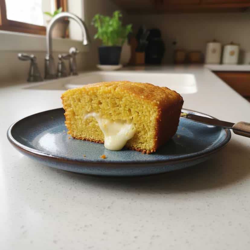 Foto deliciosa de Bolo de Milho Cremoso com Queijo pronta para servir - Bolos & Cupcakes