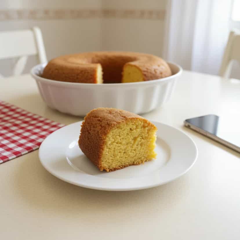 Foto deliciosa de Bolo de Milho Cremoso Vegano pronta para servir - Bolos & Cupcakes