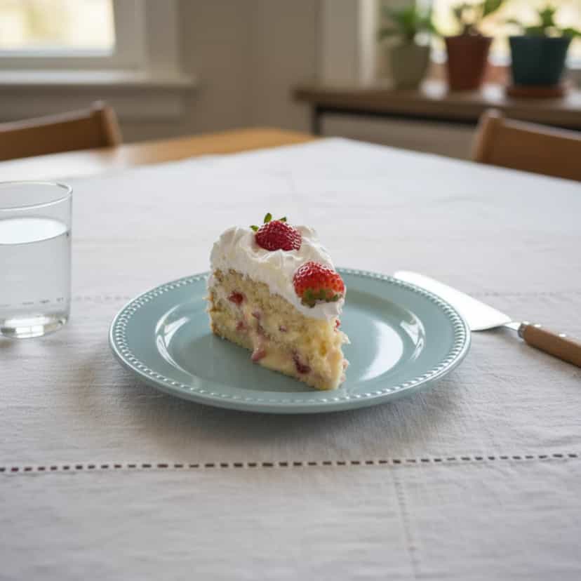 Foto deliciosa de Bolo de Morango com Creme Delicioso pronta para servir - Bolos & Cupcakes