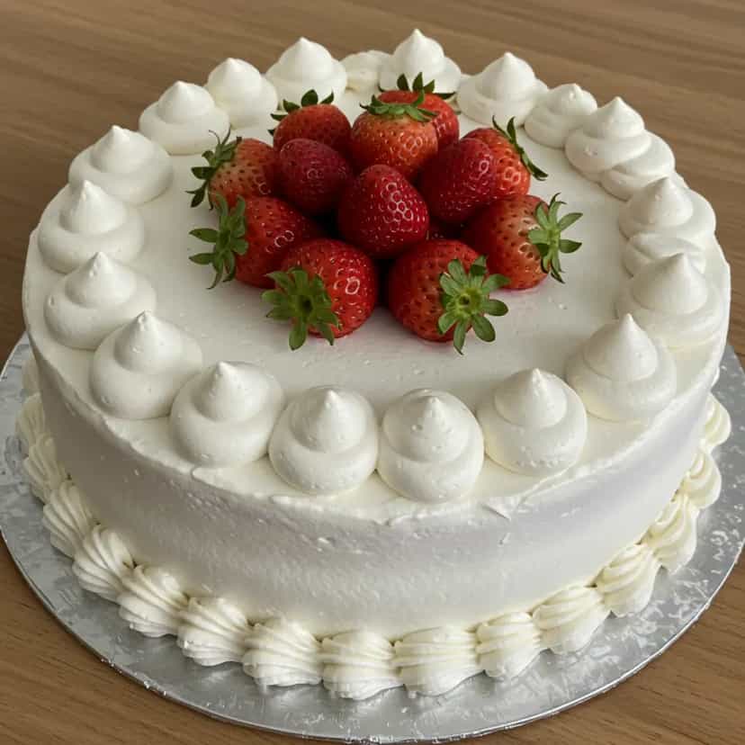 Foto deliciosa de Bolo de Morango com Recheio Cremoso pronta para servir - Bolos & Cupcakes