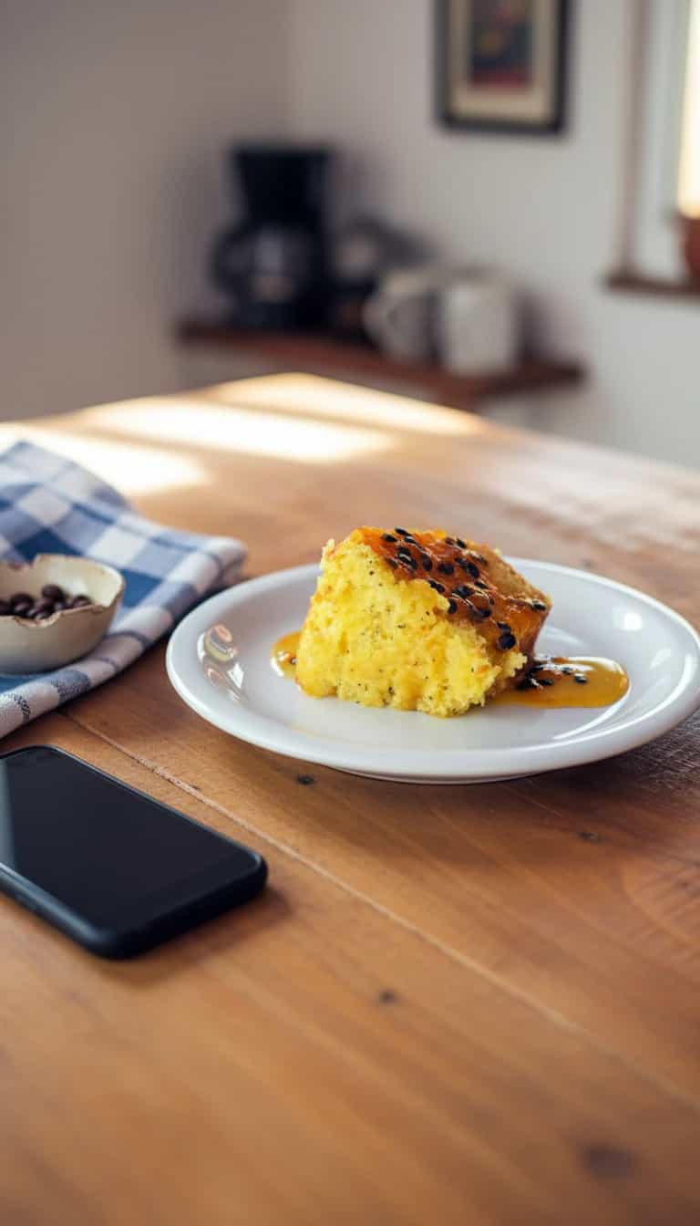Foto deliciosa de Bolo de Mousse de Maracujá pronta para servir - Bolos & Cupcakes