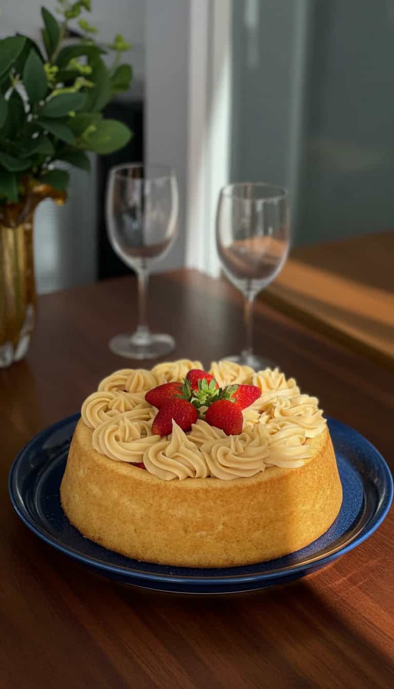 Foto deliciosa de Bolo de Ninho com Morangos pronta para servir - Bolos & Cupcakes