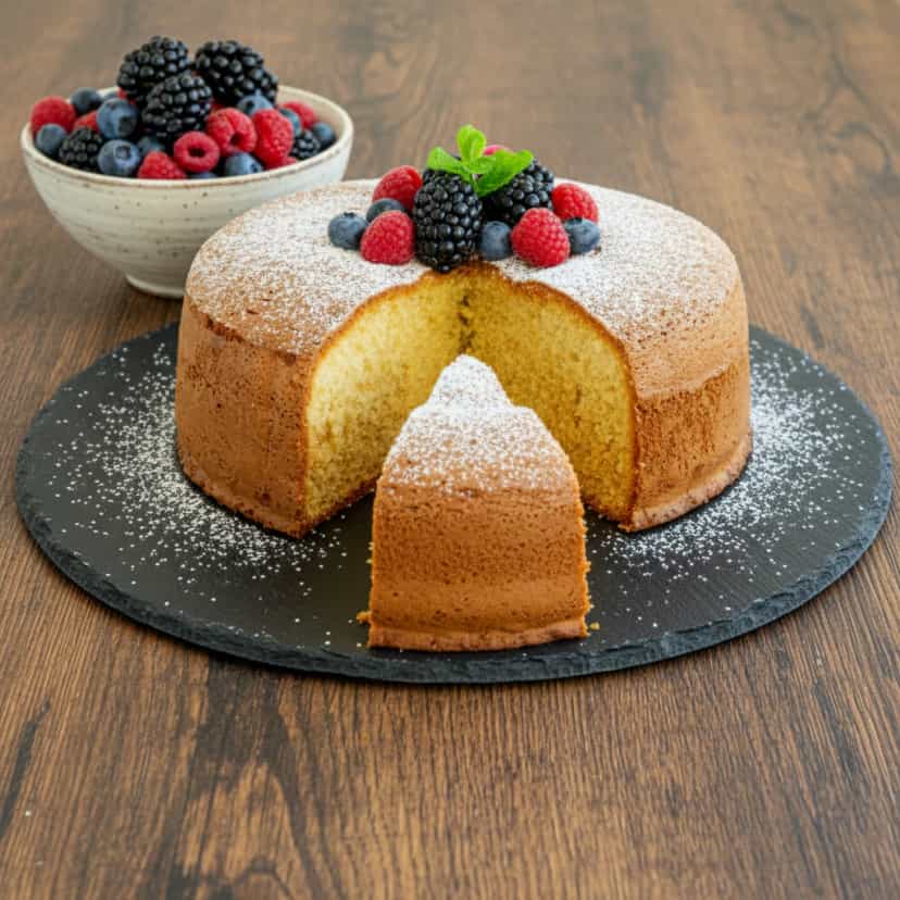 Foto deliciosa de Bolo de Ovos Simples pronta para servir - Bolos & Cupcakes