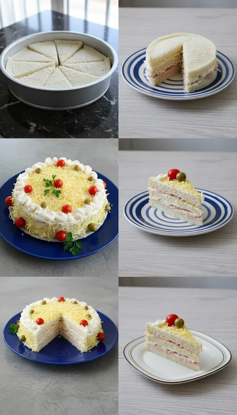 Foto deliciosa de Bolo de Pão com Maionese pronta para servir - Lanches de Padaria