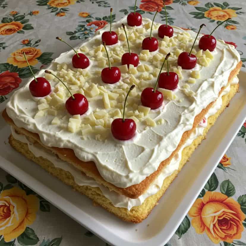 Foto deliciosa de Bolo Floresta Branca pronta para servir - Bolos & Cupcakes