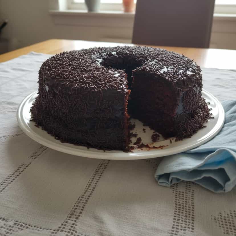 Foto deliciosa de Bolo Floresta Negra Vegano pronta para servir - Bolos & Cupcakes