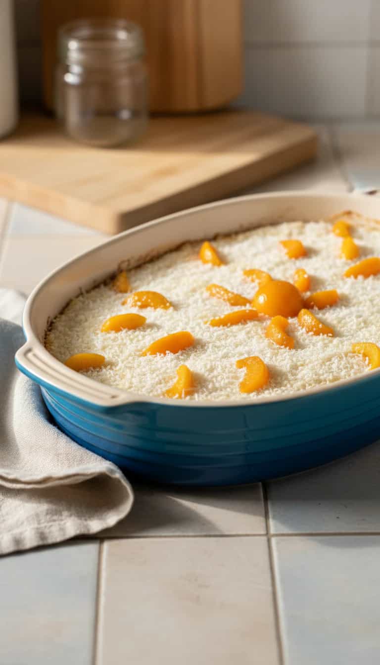 Foto deliciosa de Bolo Gelado de Laranja e Pêssego pronta para servir - Bolos & Cupcakes