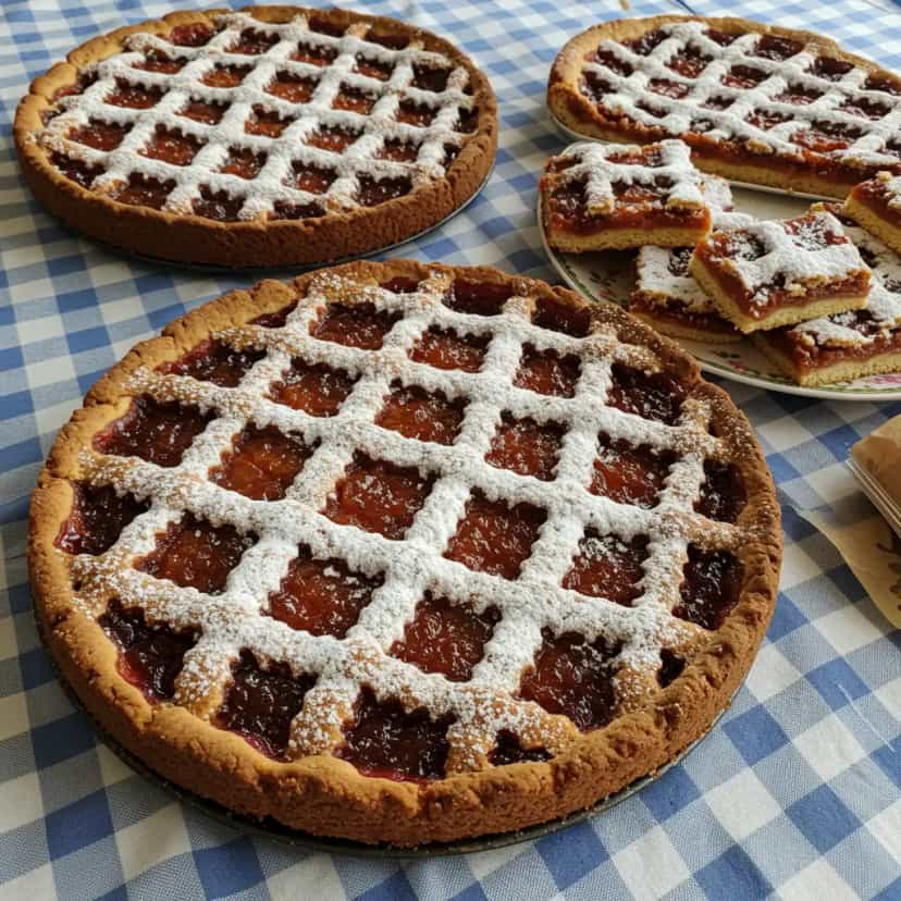 Foto deliciosa de Bolo Linzer de Coco e Goiabada pronta para servir - Bolos & Cupcakes