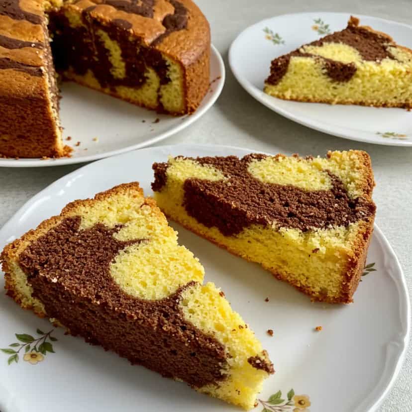 Foto deliciosa de Bolo mármore pronta para servir - Bolos & Cupcakes