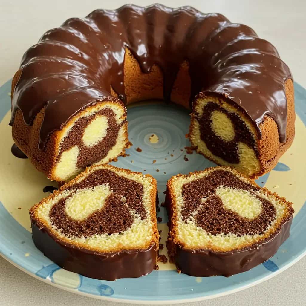 Bolo Mármore de Dois Chocolates