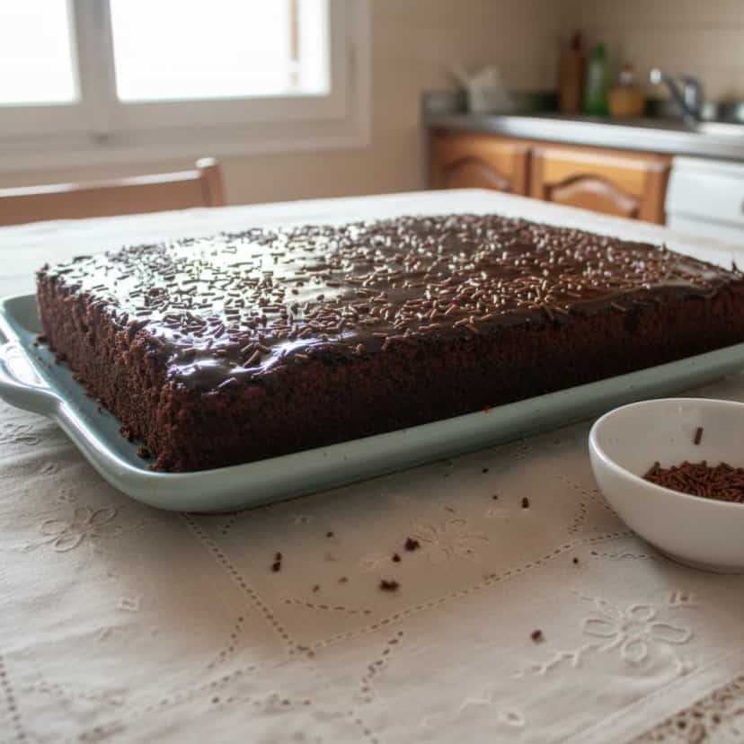 Foto deliciosa de Bolo Mesclado de Chocolate pronta para servir - Bolos & Cupcakes