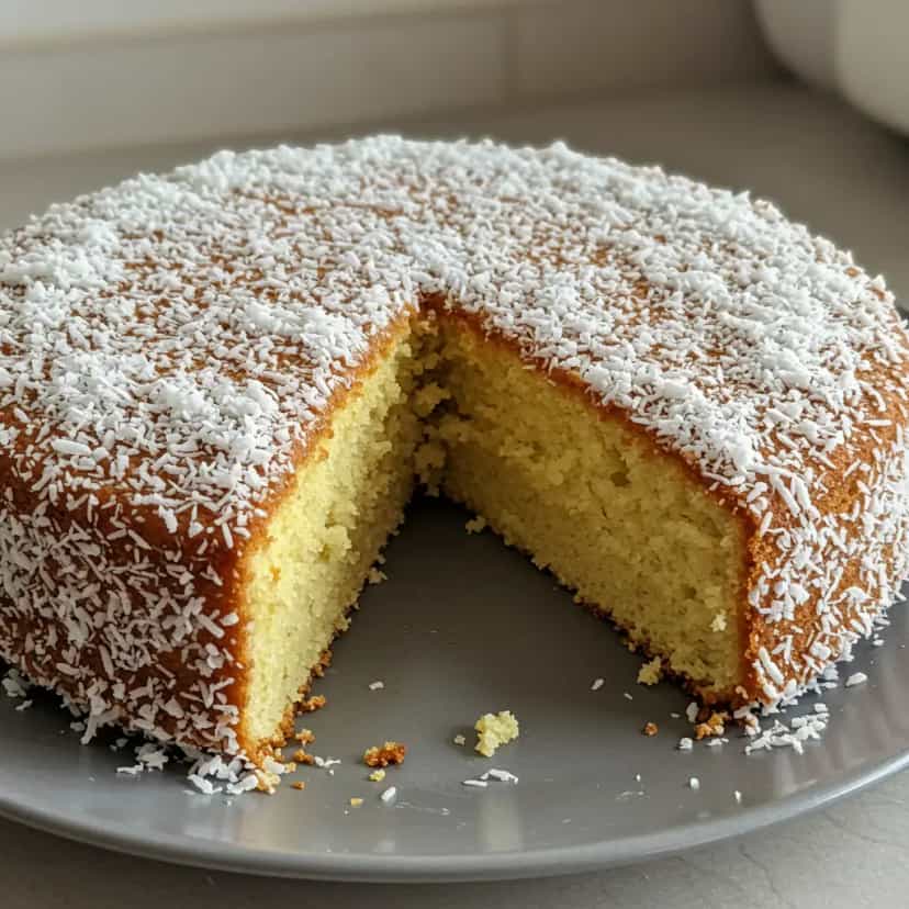 Foto deliciosa de Bolo Molhadinho de Coco pronta para servir - Bolos & Cupcakes