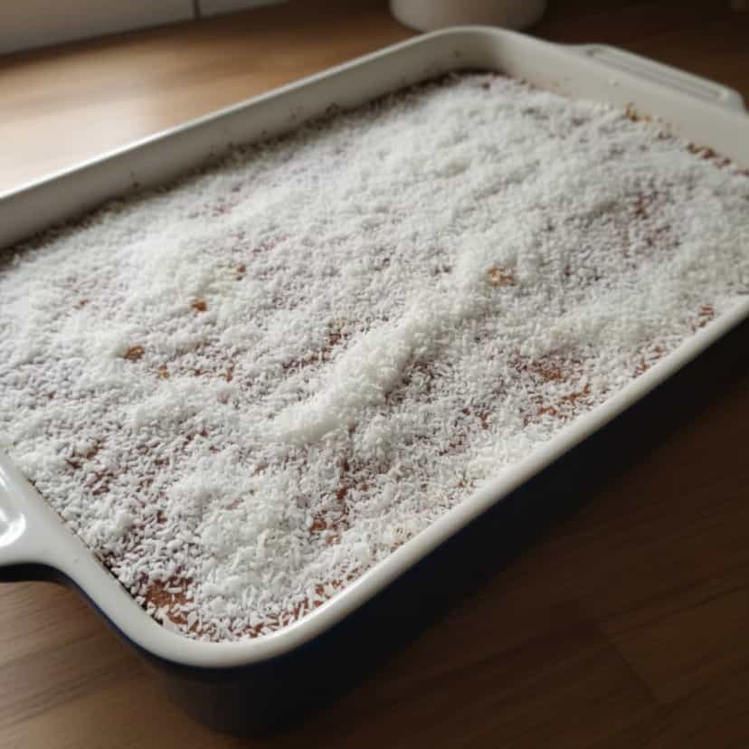 Foto deliciosa de Bolo Úmido de Coco pronta para servir - Bolos & Cupcakes