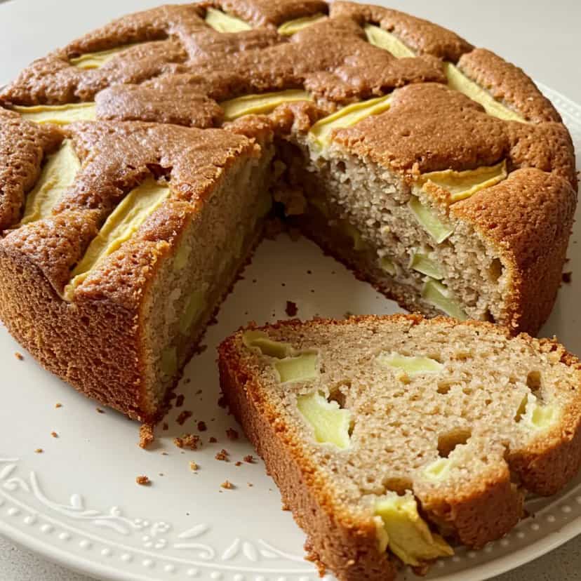 Foto deliciosa de Bolo Vegano de Maçã pronta para servir - Bolos & Cupcakes