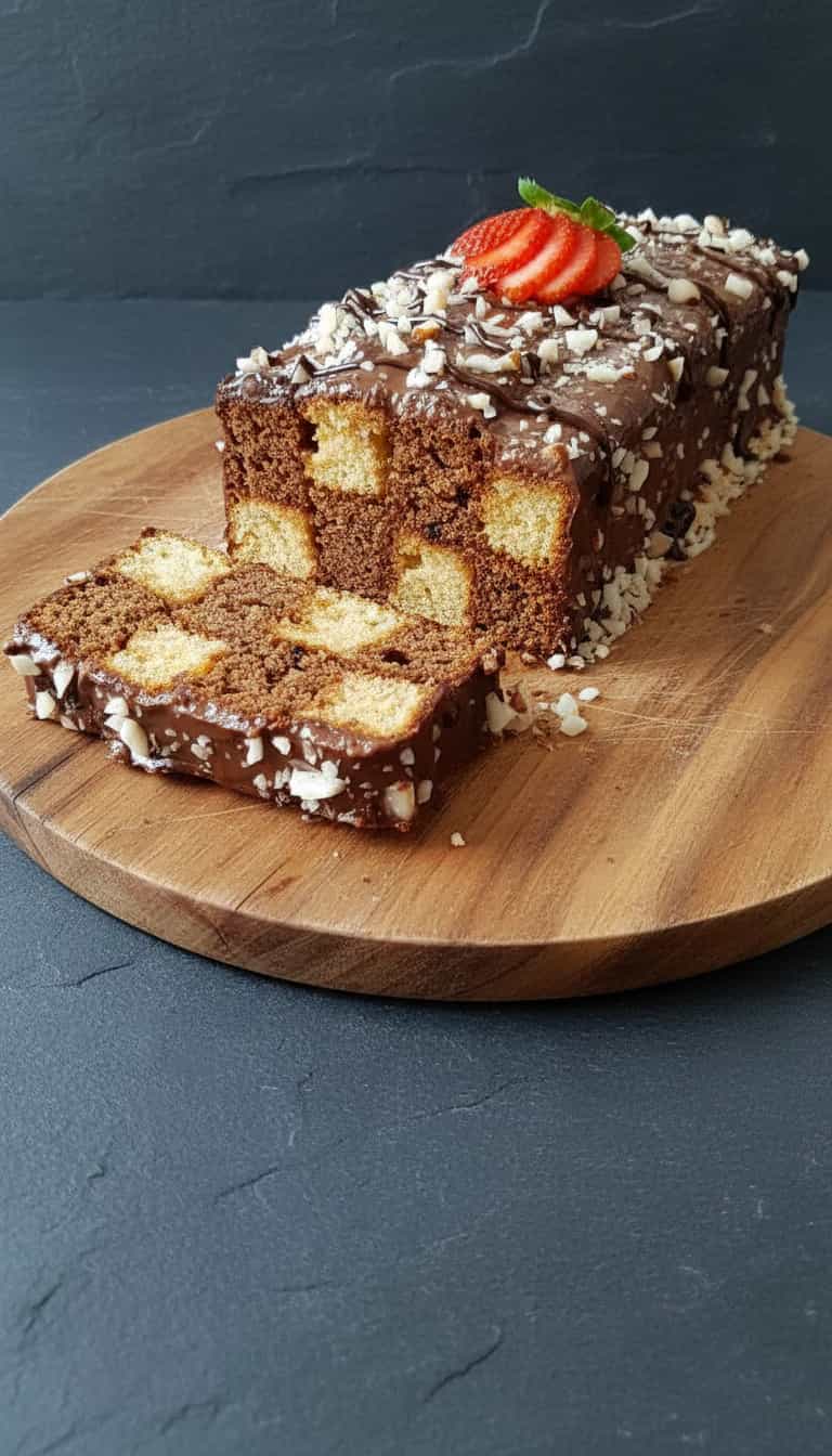 Bolo Xadrez de Chocolate