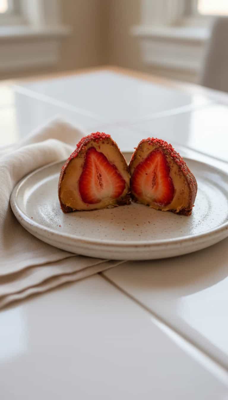 Foto deliciosa de Bombons de Morango ao Leite pronta para servir - Outras Receitas