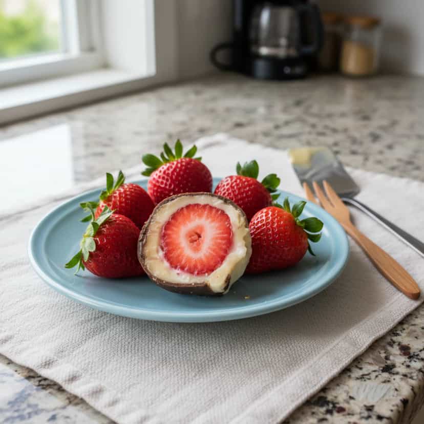 Foto deliciosa de Bombons de Morango Gourmet pronta para servir - Outras Receitas