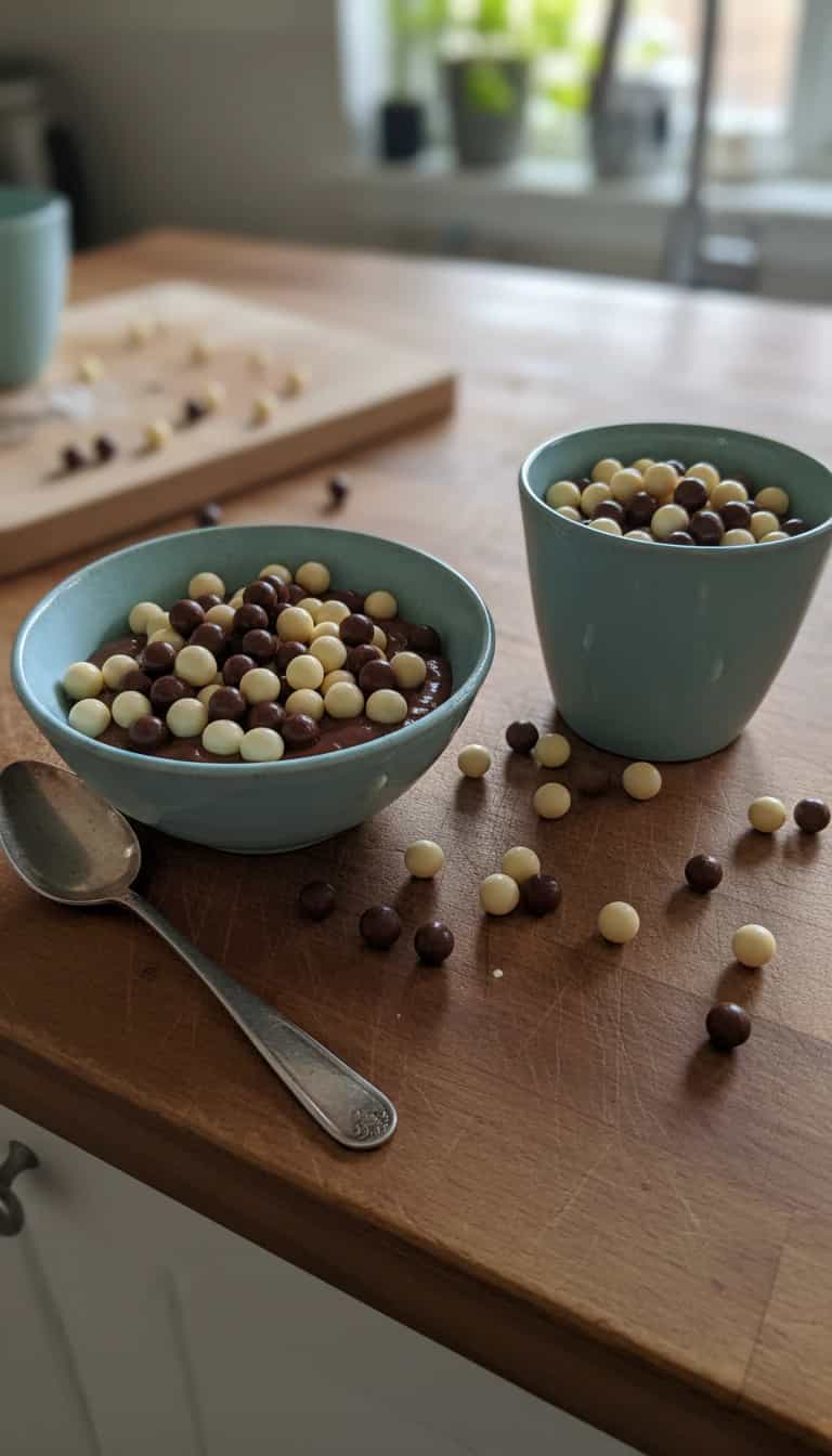 Foto deliciosa de Branquinho Cremoso com Confeitos pronta para servir - Pudins & Cremes