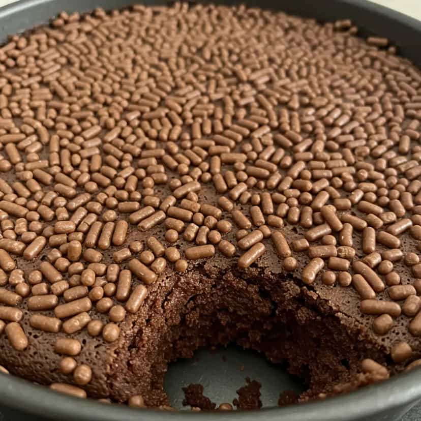 Foto deliciosa de Brigadeirão Cremoso ao Banho-Maria pronta para servir - Pudins & Cremes