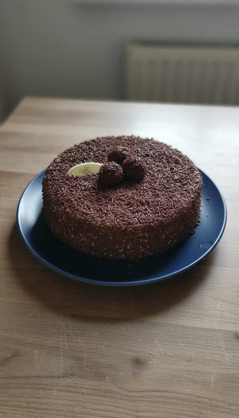Foto deliciosa de Brigadeirão cremoso de chocolate pronta para servir - Pudins & Cremes