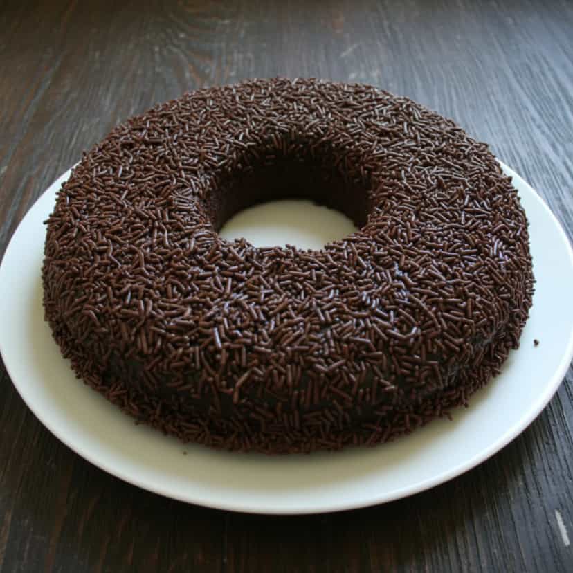 Foto deliciosa de Brigadeirão de Chocolate no Microondas pronta para servir - Pudins & Cremes