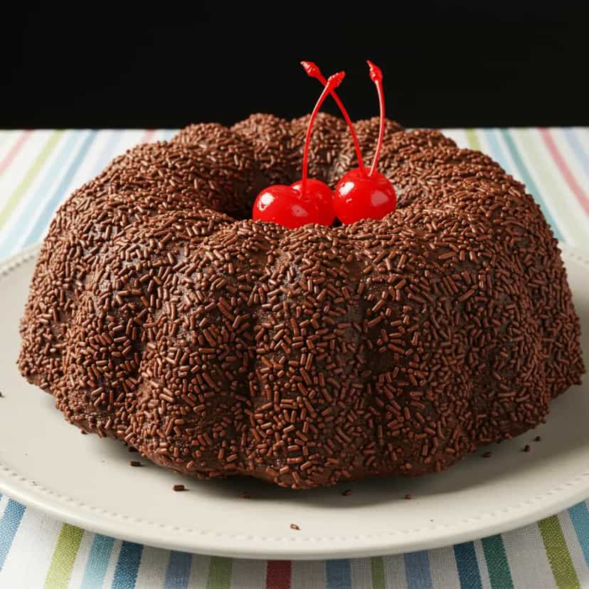 Foto deliciosa de Brigadeirão de Micro-ondas pronta para servir - Pudins & Cremes