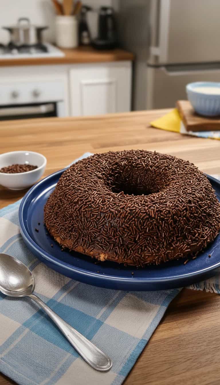 Foto deliciosa de Brigadeirão na Airfryer pronta para servir - Pudins & Cremes
