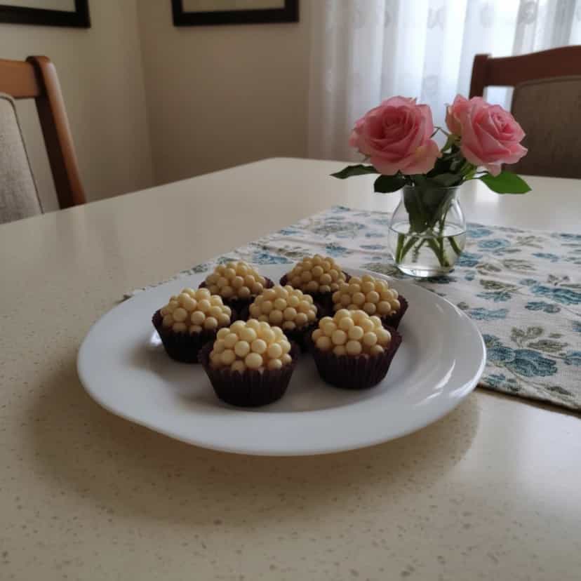 Foto deliciosa de Brigadeiro Branco Clássico pronta para servir - Outras Receitas