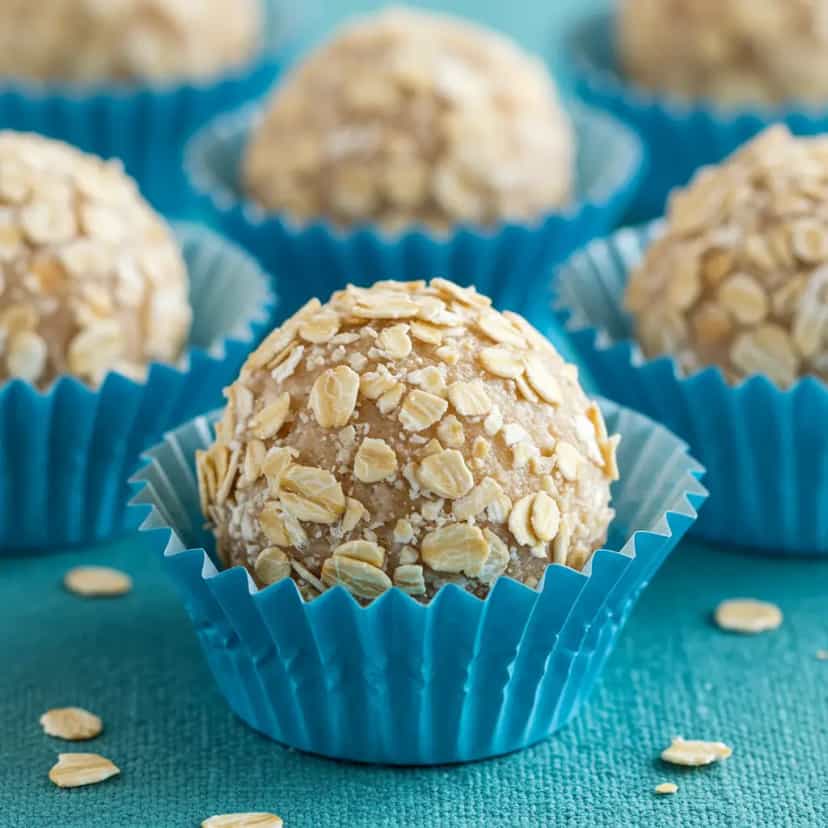 Foto deliciosa de Brigadeiro Branco de Aveia pronta para servir - Sem Assar